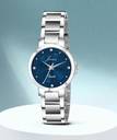 Blue Dial Steel Chain Analog Watch - For Women JW8516